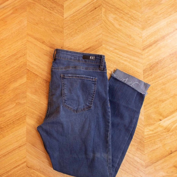 Kut From The Kloth Womens Jeans Size 14 Ankle Skinny Jeans Dark Wash Stretch - Picture 13 of 15